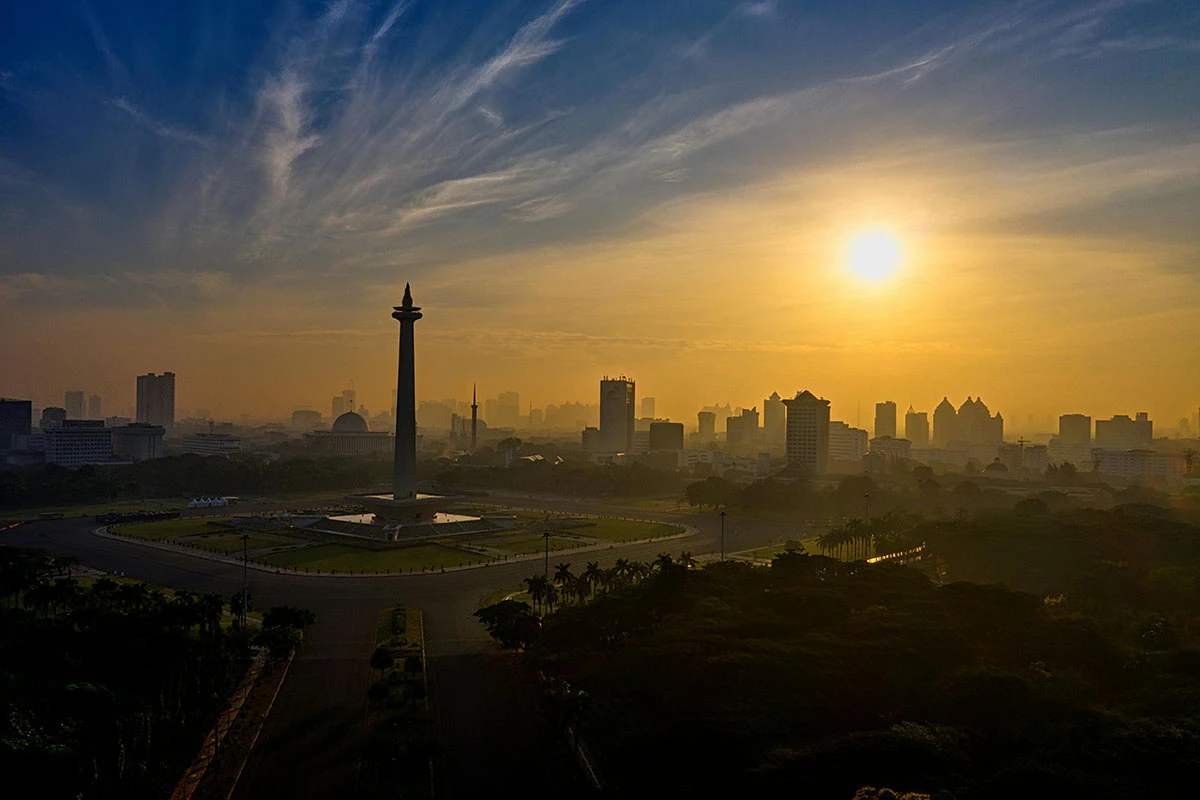 Monumen Nasional, Monas, di Jakarta, Indonesia